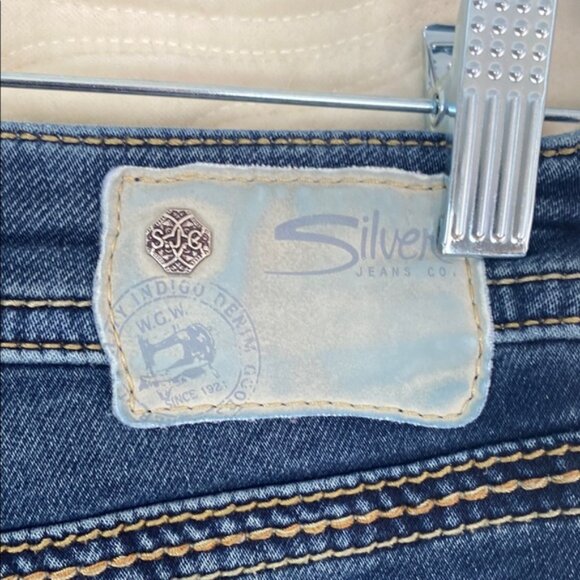 Silvery Suki Pencil Skinny Joga Jeans Blue Size 27W - Picture 13 of 13